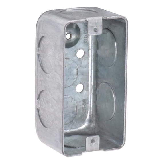 Southwire G19281-3-4-UPC 4 x 2 & 1.87 x 0.75 in. Steel Metallic 1-Gang Drawn Handy Box