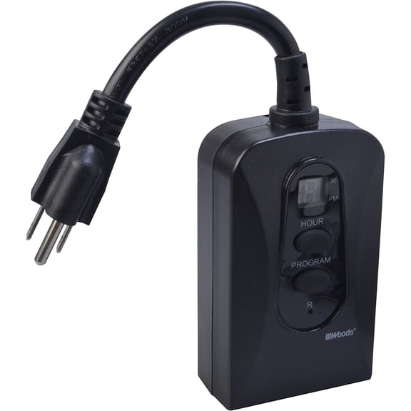 Southwire Outdoor 24-Hour Digital Plug-In Block Heater Timer - 2 Grounded Outlets - Energy-Saving Outdoor Timer - Programmable Digital Timer - Weatherproof