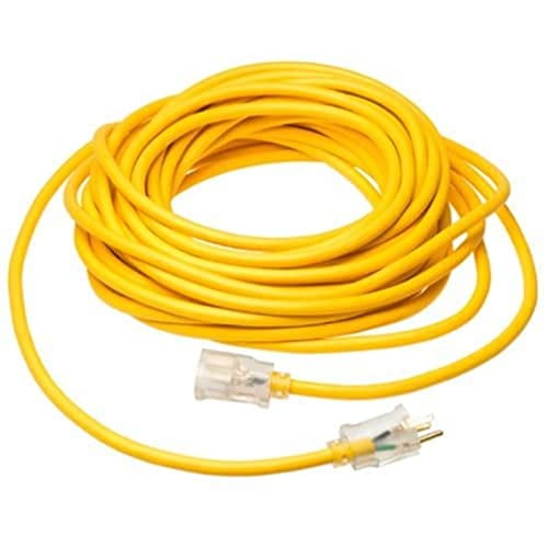 Southwire Polar Solar Extra Heavy Duty Extension Cord - Built for Cold Weather & Rugged Use - SJEOOW Jacket - High Visibility Yellow - Waterproof - Lighted End - 10/3 Outdoor Cord - 100 Feet