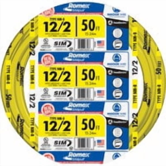 Southwire Romex 12/2 NMW/G Electrical Wire - Pack of 24