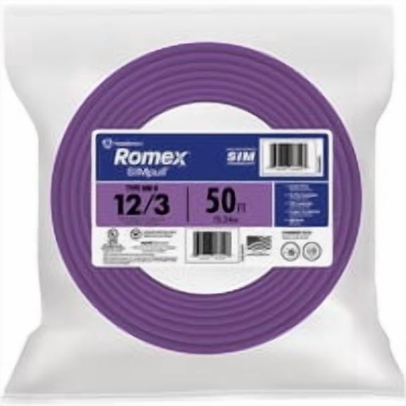 Southwire Romex 12/3 NMW/G Electrical Wire - Pack of 2 Value Multipack