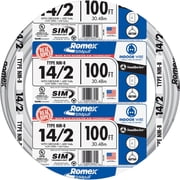 Southwire Romex Brand Simpull Solid Indoor 14/2 W/G NMB Cable 100ft Coil - SW# 28827423