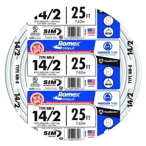 Southwire Romex SIMpull 14/2 25' Residential NM-B Cu Indoor Electrical Wire