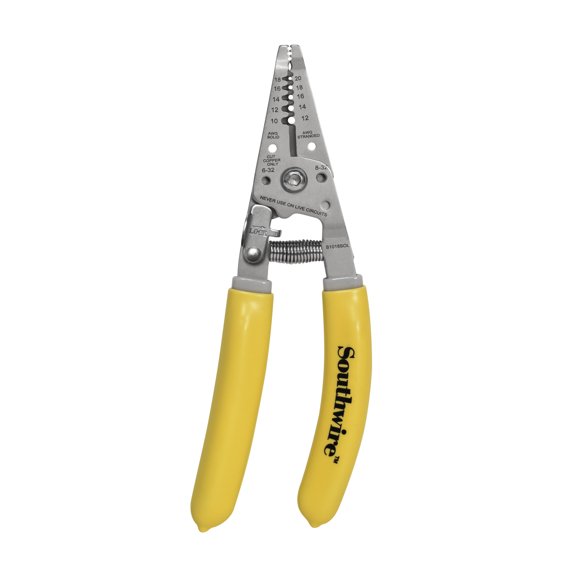 Southwire S1018SOL 10-18 AWG Solid 12-20 AWG Stranded Wire Stripper and Cutter with Ergonomic Handles