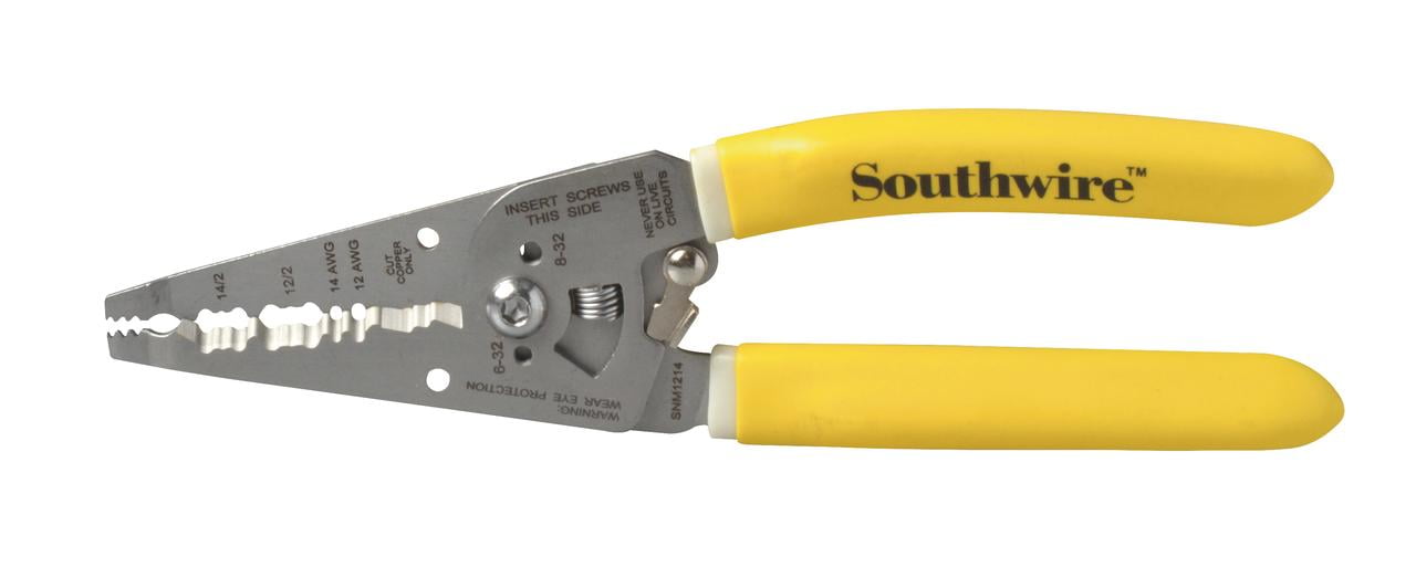 Southwire SNM1214 12-14 AWG NM-B Cable Wire Stripper and Cutter with Ergonomic Handles