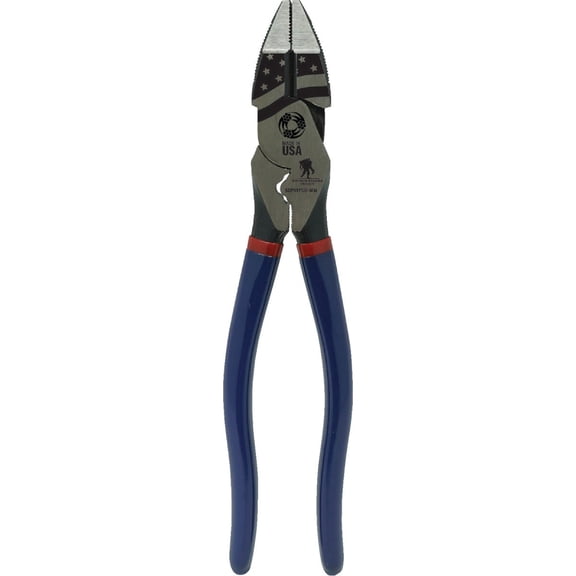 Southwire Side Cutting Crimper Pliers Tool - Multi-Purpose Design with Fish Tape Puller & Reamer - Forged American Steel - High-Leverage Build - 9-Inch Length