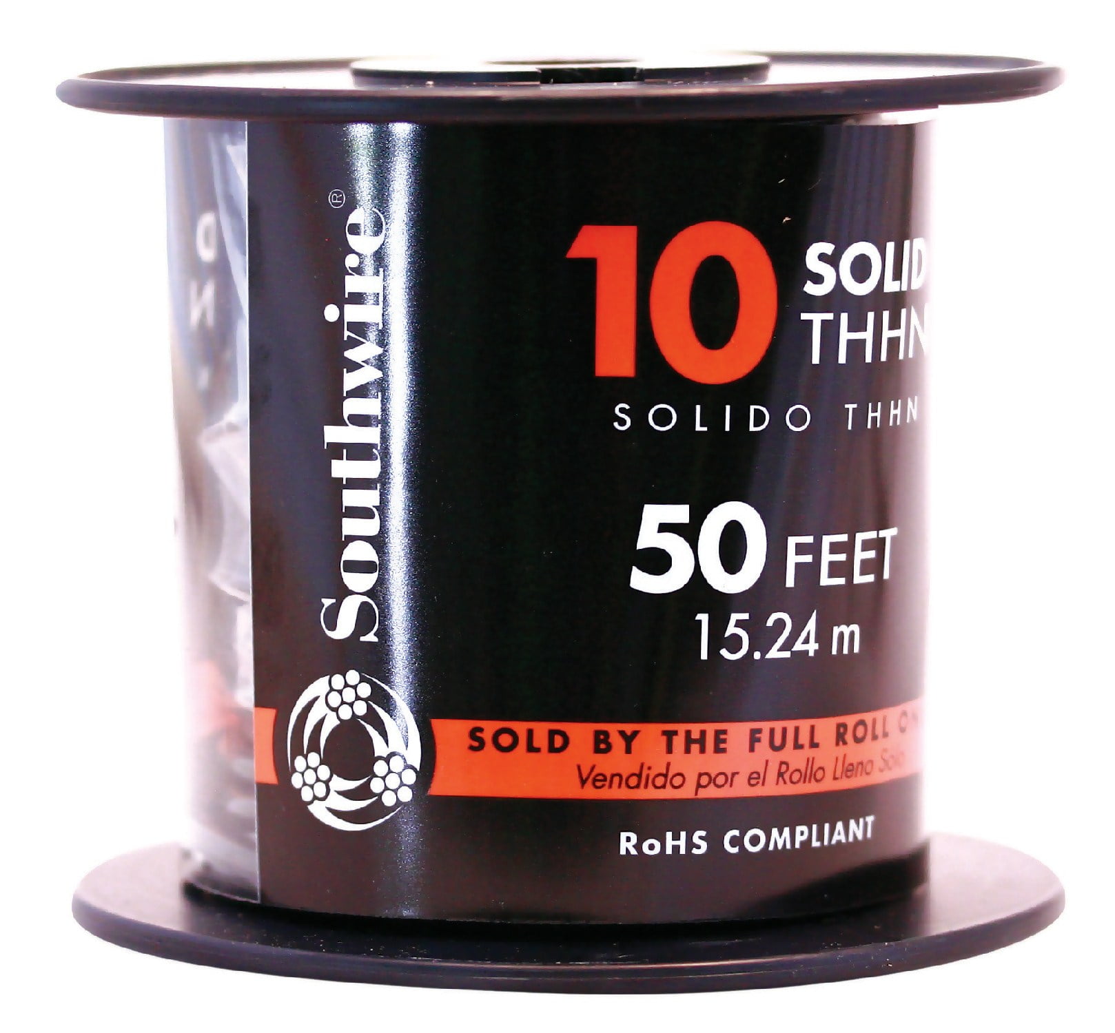 Southwire Simpull Thhn, 10 Gauge Thhn Solid Wire, Black, 50 Ft. Per ...