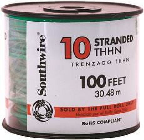 100 Foot; #4 THHN Green wire