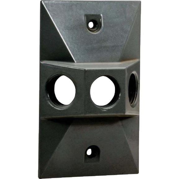 Southwire Single Gang Weatherproof 3-Hole Bronze Rectangular Cover WCR1350B-UPC