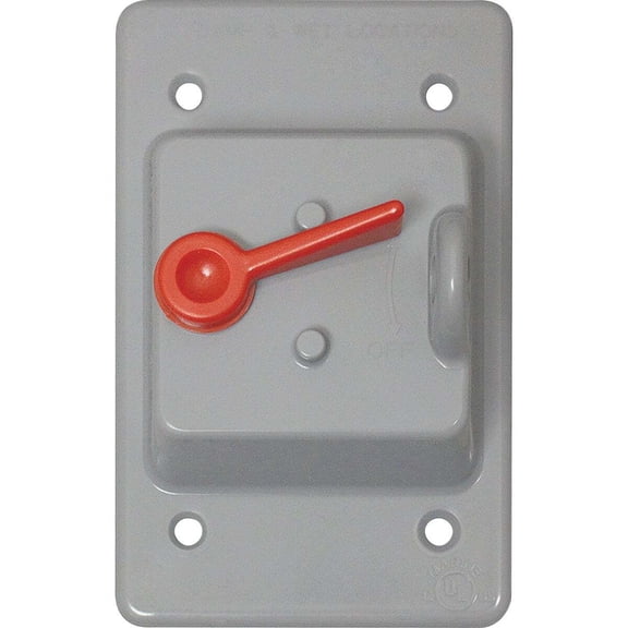 Southwire Single Toggle Vertical Mount Gray Non-Metallic Weatherproof Cover