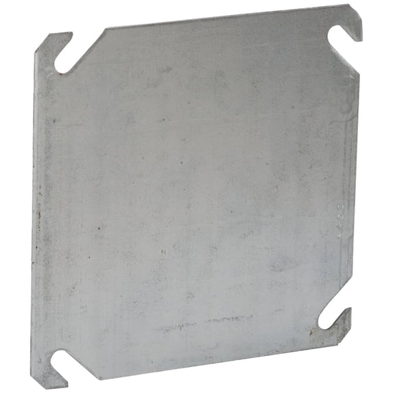 Southwire 52C1-UPC 4 in. Steel Metallic Flat Blank Square Cover