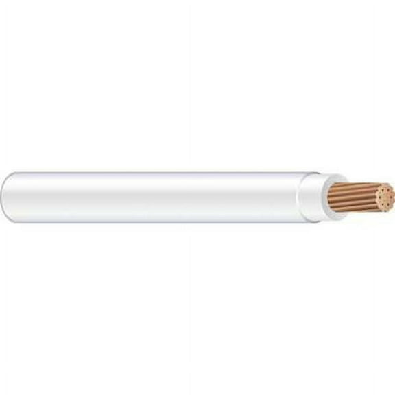 THHN Building Wire, Copper, 14 AWG, 1C, White, Stranded, 500 ft 22956701