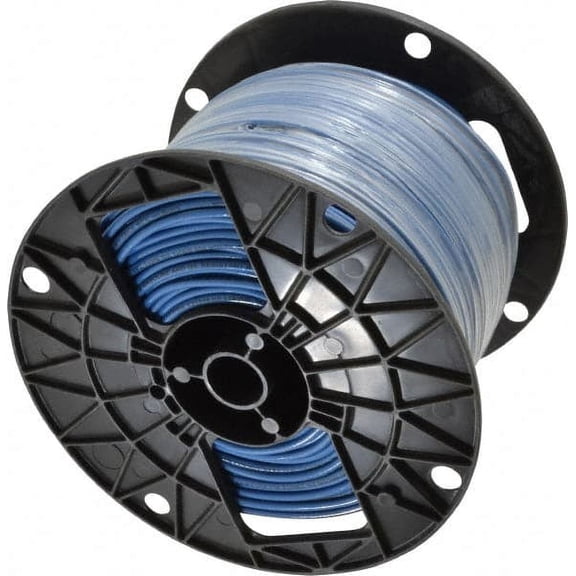 Southwire THHN/THWN, 12 AWG, 20 Amp, 500' Long, Solid Core, 1 Strand Building Wire Blue, Thermoplastic Insulation