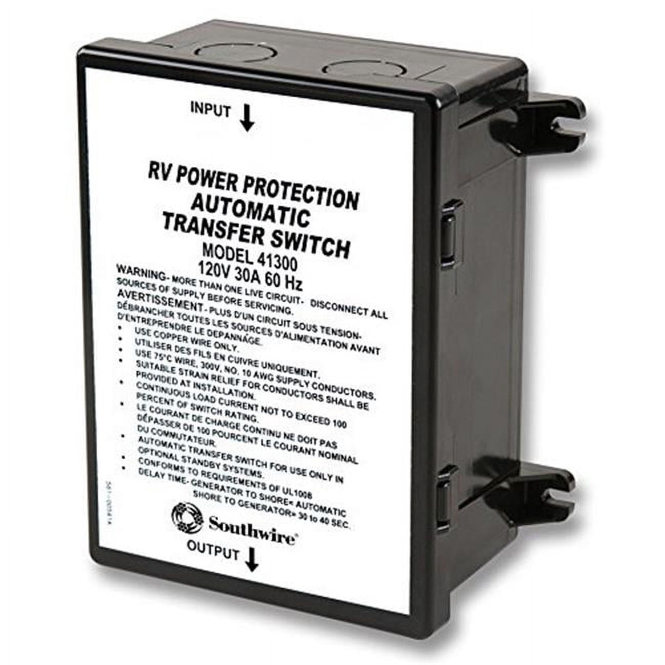 Southwire Technology Research 41300 Surge Guard Automatic Transfer Switch RV Part