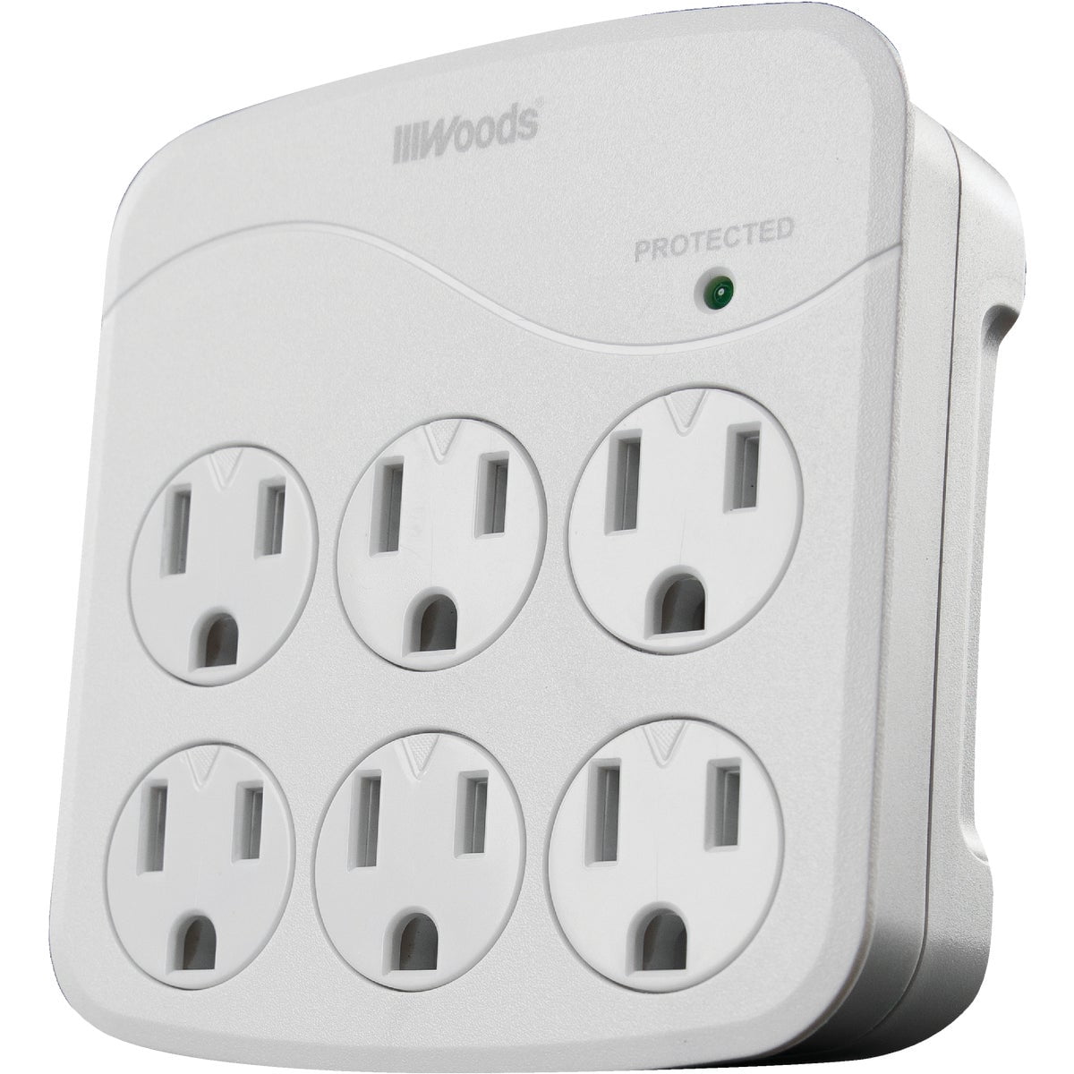 Southwire Woods Surge Protector - 6 Power Outlets - 1440J Appliance Surge Protection - cULus Listed - Slim Design - White