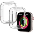 thumbnail image 1 of 2 Pack Case for Apple Watch Series 8 Series 7 45mm with Screen Protector, Full Soft TPU Ultra-Thin Scratch Resistant Bumper Protective Cover for iWatch Accessories, 1 of 5