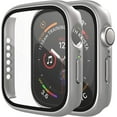 thumbnail image 1 of Bulk Cases Compatible with Apple Watch Series 6/SE/Series 5/Series 4 40mm with Built in Tempered Glass Screen Protector, Overall Protective Hard PC Case Ultra-Thin Cover Silver 10 Pack, 1 of 1