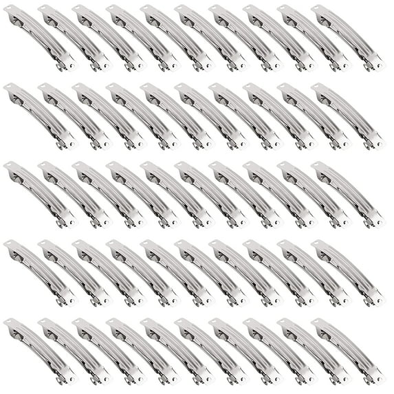 Southwit, French Barrette Iron Rectangle Hair Clips for DIY Clip Craft Bows (50 Pack, 2 Inch 50mm)