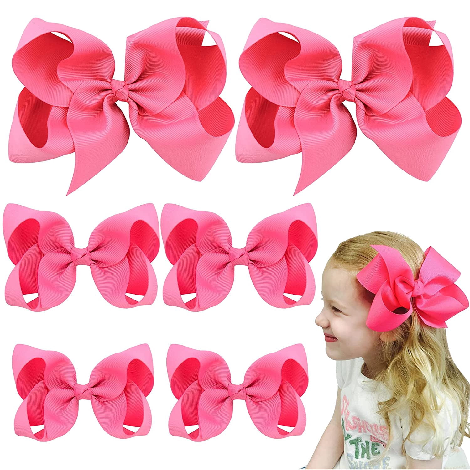 Cute Cow Print Bow Hair Clips - Pink Glitter Alligator Clips For Toddler Girls, Birthday Party & Baby Shower (2 Pack)