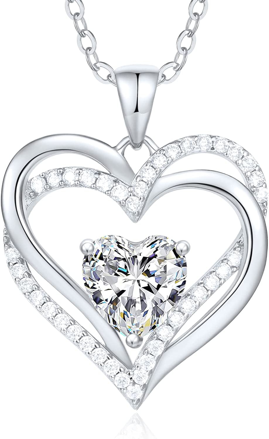 Southwit Heart Necklaces for Women GoldPlated 925 Sterling Silver
