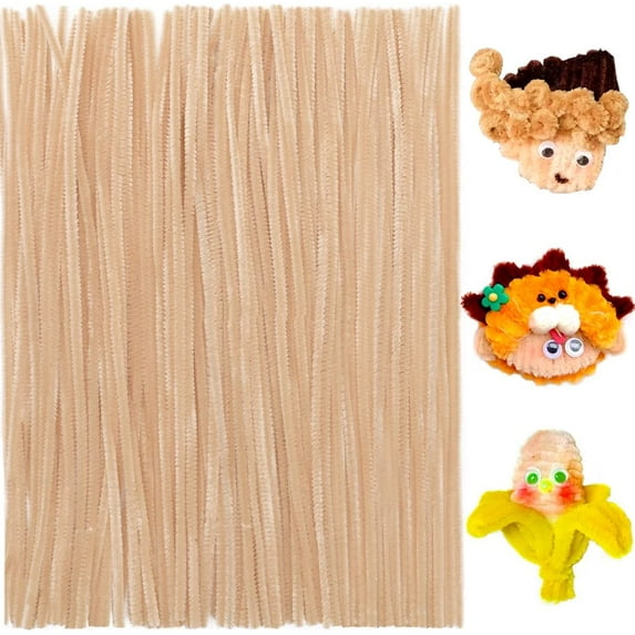 Pipe Cleaners for Crafts (200pcs in Skin Color), 12 inch Long Pipe Cleaners, Pink Pipe Cleaners.
