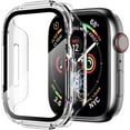 thumbnail image 1 of Rugged Case Cover Compatible for Apple Watch 44mm with Tempered Glass Screen for iwatch Series 4 5 6 SE Protective Bumper Accessories Hard Case for Women Men -Clear, 1 of 5