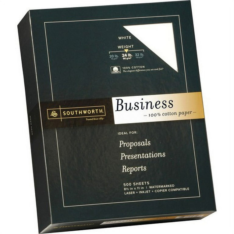 Southworth 25% Cotton Linen Business Paper - Letter - 8 1/2 Southworth 25% Cotton Linen Business Paper - Letter - 8 1/2