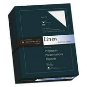 Southworth Business Paper, 8.5" x 11", 24 lb., Linen Finish, White, 500 Sheets