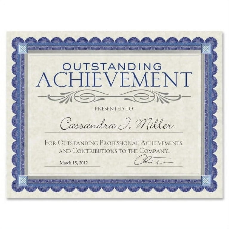 Geographics Traditional Award Certificates - 24 lb Basis Weight - 8.5 Geographics Traditional Award Certificates - 24 lb Basis Weight - 8.5