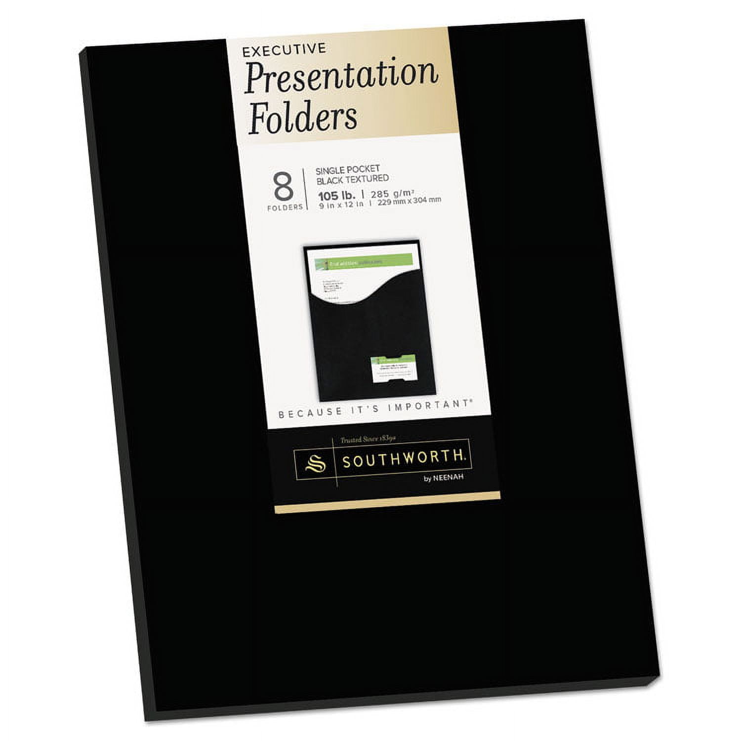 Southworth One Pocket Presentation - Southworth One Pocket Presentation Folders 8 1 2 X 11 Black 8 Pack 98873 69fa2e87 Bd17 479a Ad5e Bf1ae4799989.5f44939145147ad84a8098bf3f7cba86