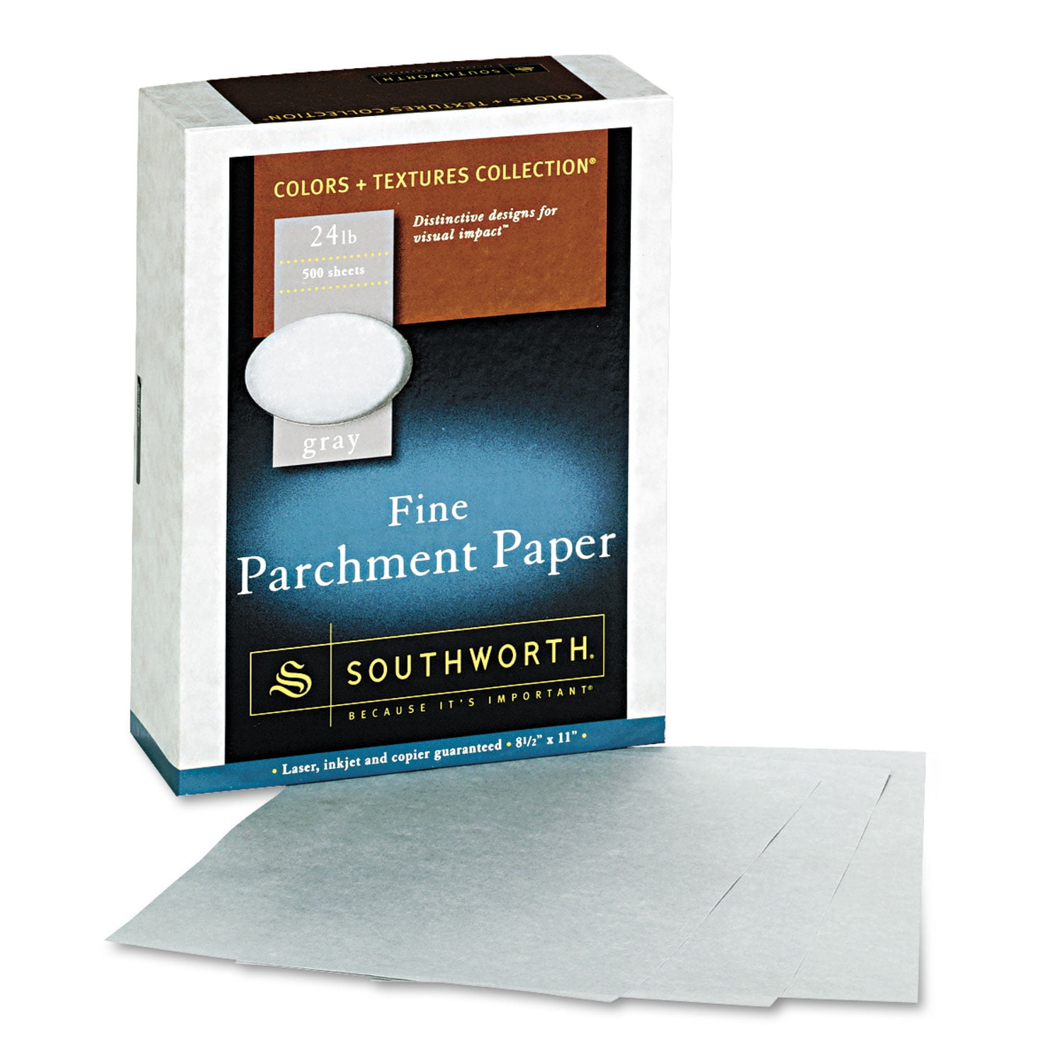 Southworth CT1R Foil Enhanced Parchment Certificates - 24 lb Basis Weight -  8.5 x 11 - Inkjet, Laser Compatible - Ivory with Blue, Silver Border - Parchment  Paper - 15 / Pack
