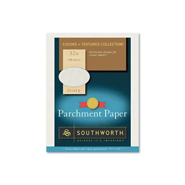Southworth Fine Parchment Paper 24lb Ivory 8.5" X 11", Open Box For