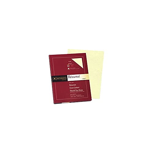 Southworth R14ICF 100% Cotton Resume Paper Ivory 24 lbs. 8-1/2 x 11 Wove 100/Box