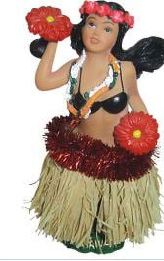 Souv Dashboard Doll Hula Lady W/u'li U'li 4"