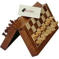 thumbnail image 1 of SouvNear 10.5" Wood Chess Set - Handmade Premium Magnetic Folding Chess Board - Wooden Travel Staunton Chess Game with Built in Storage, 1 of 4