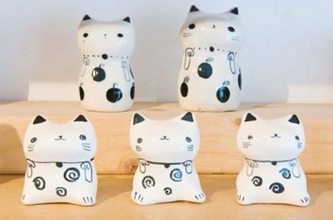 Souvenir Ceramic Cats Kyoto Japan Canvas Art - Rob Tilley DanitaDelimont (22 x 15)