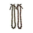 thumbnail image 1 of Hibiscus Handpainted Kukui Nut Necklace for Adults - Souvenir Lanyard, 32 Inch, 1 of 2