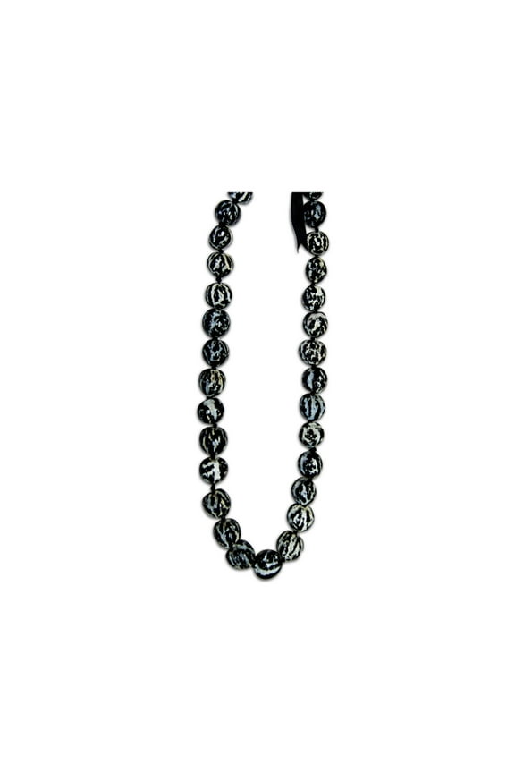 Genuine Hawaiian Kukui Nut Lei Necklace With Tiger Pattern for Adults