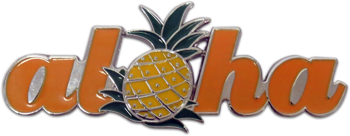 Souvenir Magnet Aloha Pineapple Metal Magnet