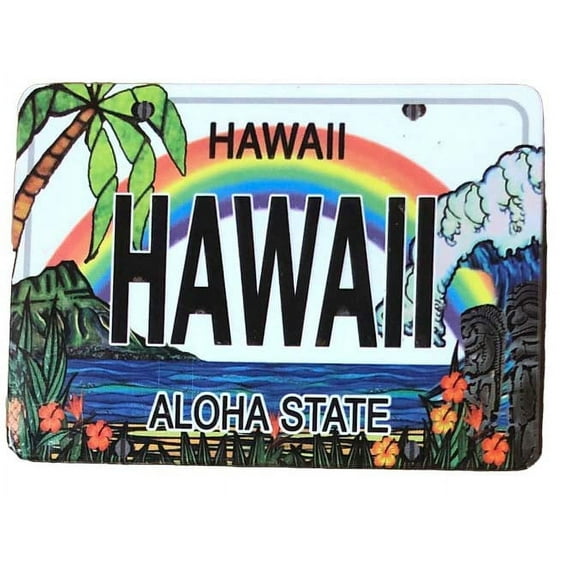 Hawaii Metal Magnet License Plate