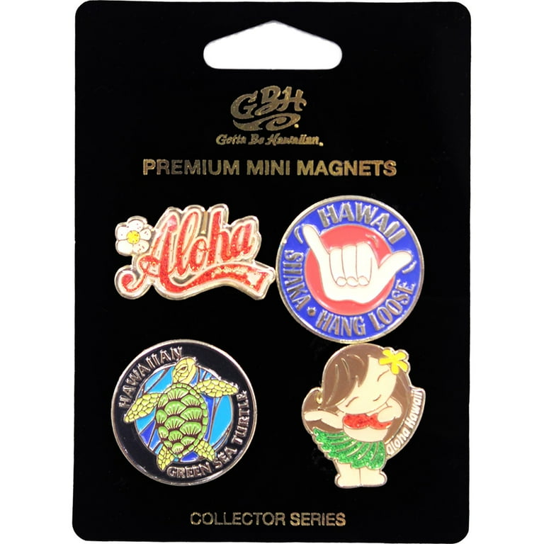 Souvenir Magnet Aloha Mini Set Hawaii Fridge Magnets Turtle Hula