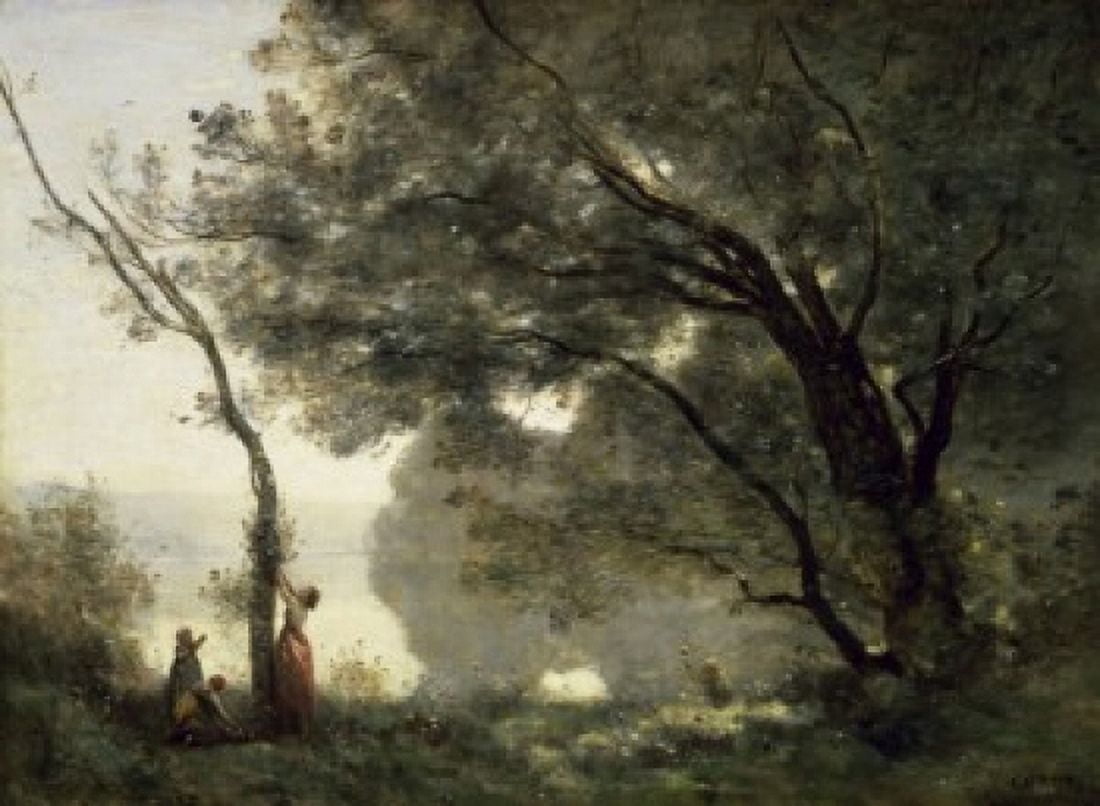 Souvenir of Mortefontaine 1864 Jean-Baptiste-Camille Corot (1796-1875 French)  Oil on canvas Musee du Louvre Paris Canvas Art - Jean Baptiste Camille Corot (18 x 24)