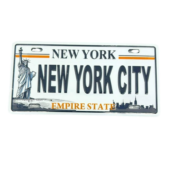 Souvenir New York Plate Decorative Metal Sign for Art, Crafts, Gifts 1CT