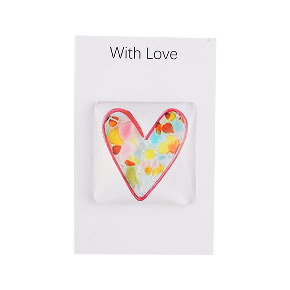 Souvenir Pocket Token Glass Heart Greeting Card Gift - Walmart.com