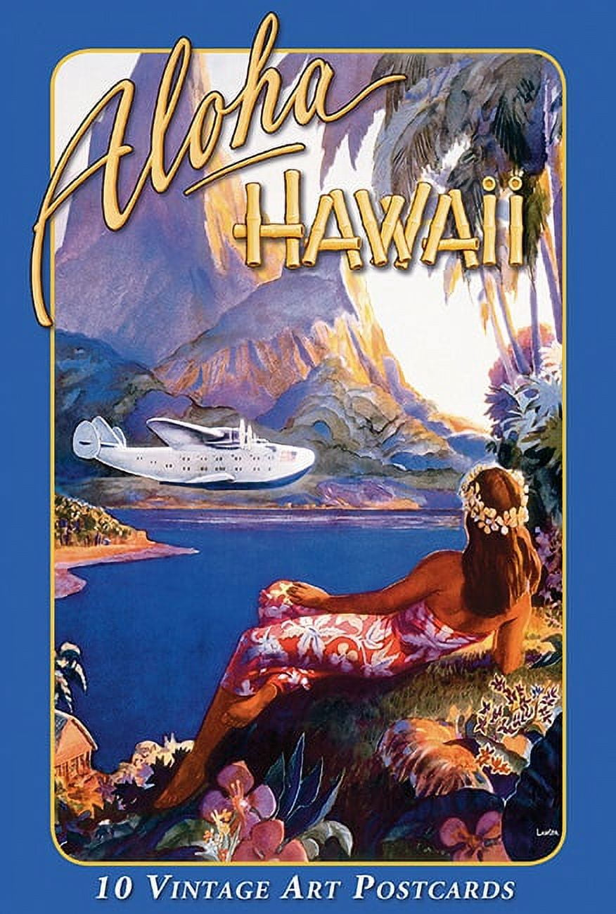 Souvenir Postcard Boxed Postcard Set Vintage Hawaiian Art