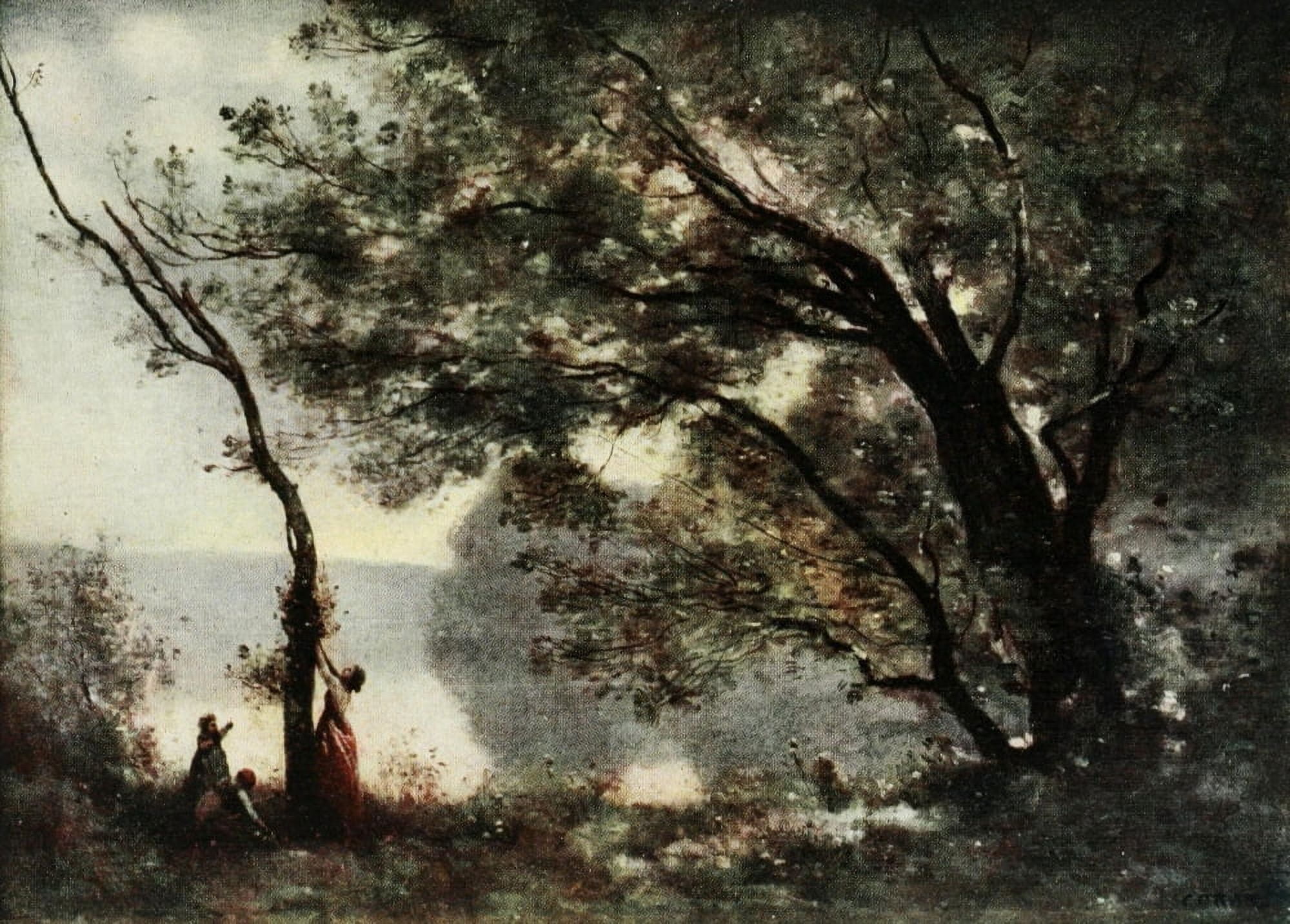 Souvenir dItalie The Worlds Greatest Paintings 1934 Canvas Art - Jean-Baptiste Camille Corot (18 x 24)