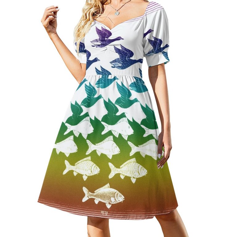 Souvenir from Netherlands: Escher Sleeveless Dress women long dresses  Clothing elegant women's dresses for wedding Woman clothes - Walmart.com