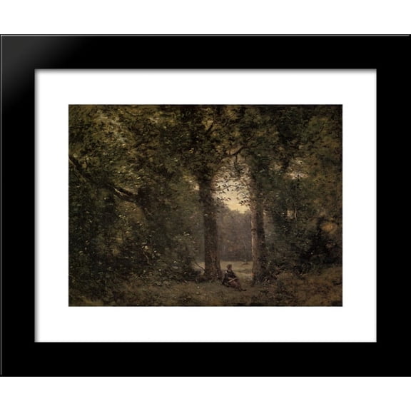 Souvenir of Ville d'Avray 20x24 Framed Art Print by Camille Corot