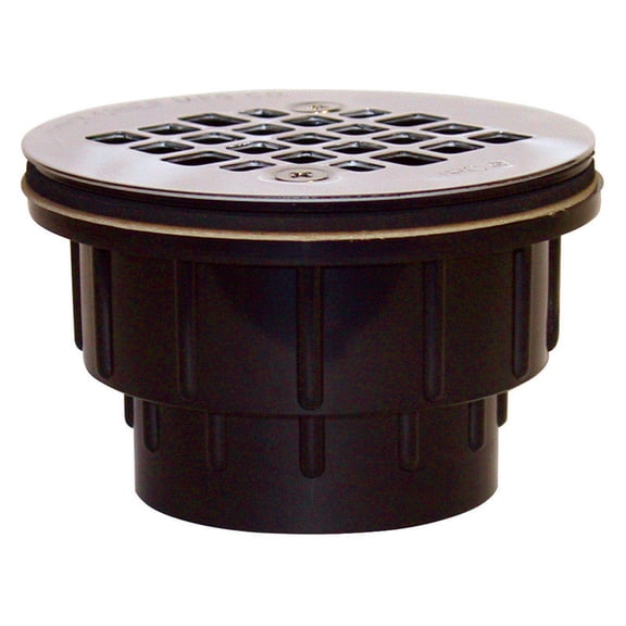 Soux Chief Sioux Chief 825-2A 2 Inch ABS Shower Drain with Screw On Stainless Steel Strainer Socket