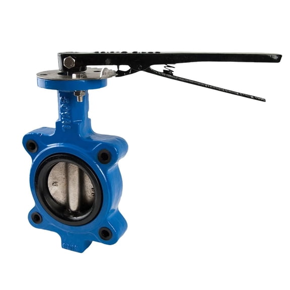 Soval 842-025 2-1/2 Cast Iron Lug Style Butterfly Valve - Ductile Disc